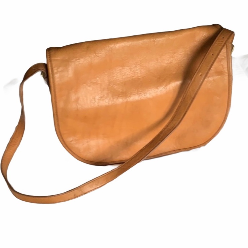 J CREW large camel leather purse